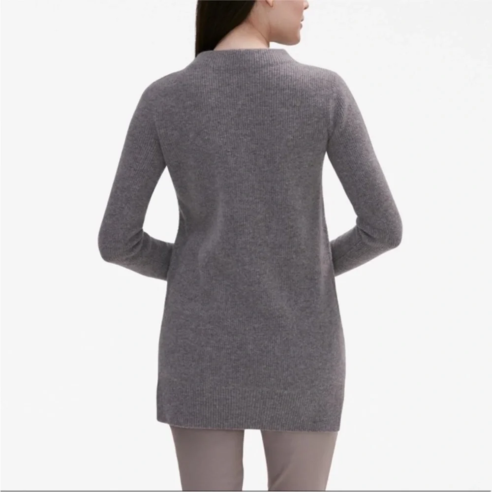 MM LaFleur Anthony 100% Cashmere Tunic Sweater in Woodsmoke